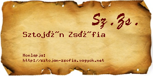 Sztoján Zsófia névjegykártya