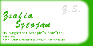 zsofia sztojan business card